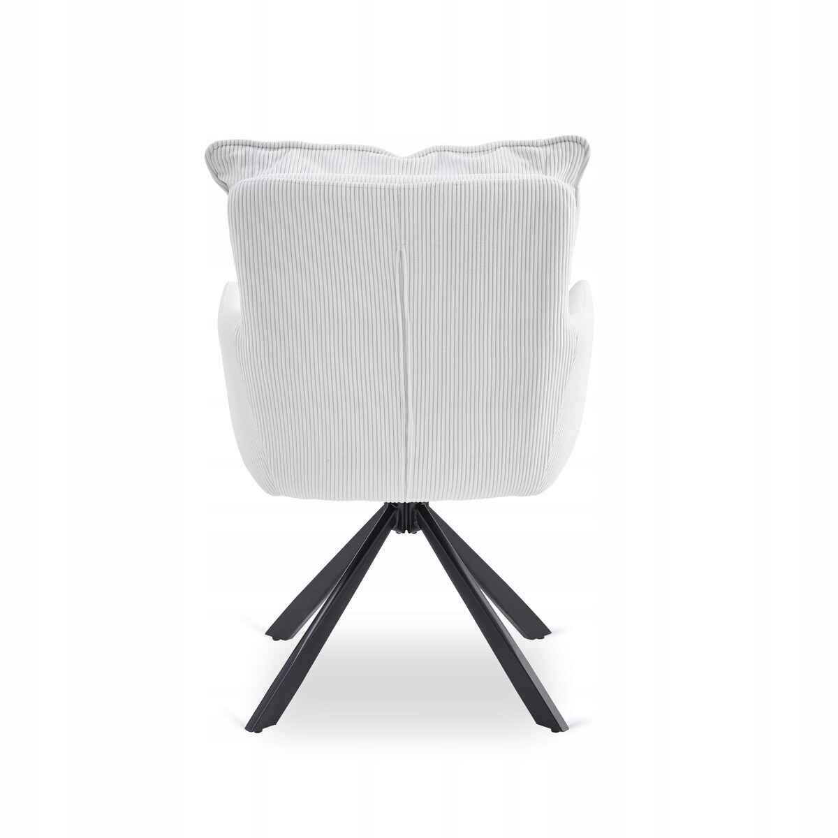 Krzesło Obrotowe Kubełkowe Tapicerowane Do Jadalni Sztruks Krem CITY