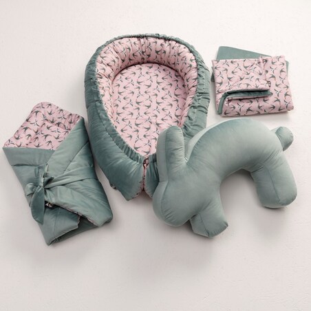 Kokon Velvet Nest Premium mint, 80x110cm