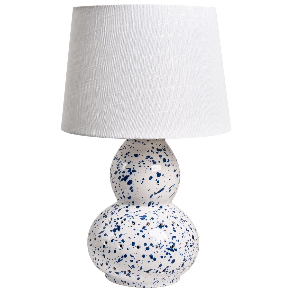 Lampa stołowa MACAL Ceramika Biały/ niebieski