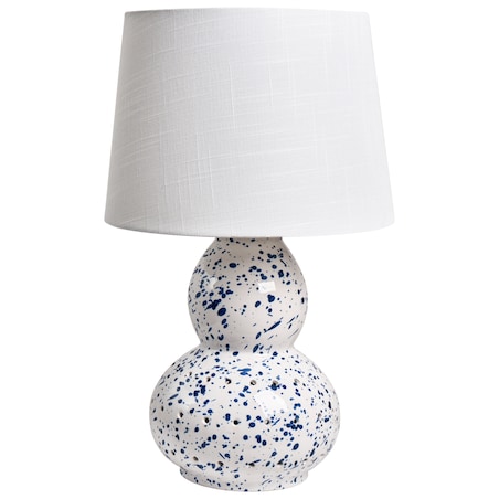 Lampa stołowa MACAL Ceramika Biały/ niebieski