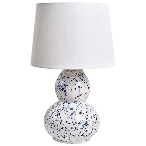 Lampa stołowa MACAL Ceramika Biały/ niebieski