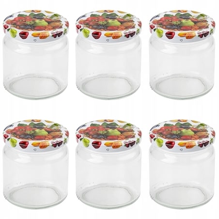 SŁOIK SZKLANY z zakrętką nakrętką 6szt 200 ml na dżem weki przetwory soki
