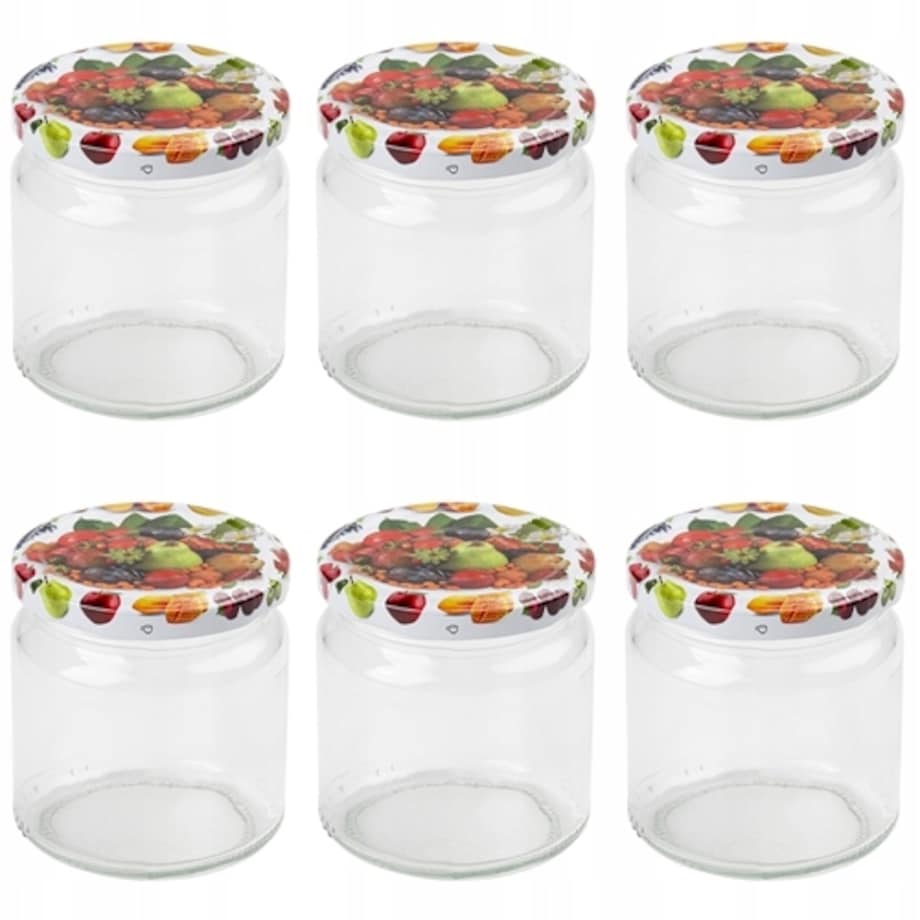 SŁOIK SZKLANY z zakrętką nakrętką 6szt 200 ml na dżem weki przetwory soki