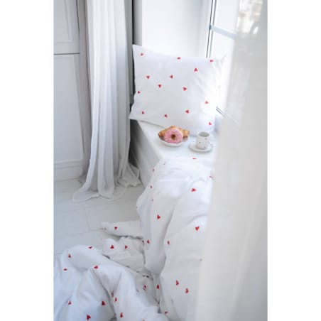 Pościel Serduszka 200 x 200 cm + 50 x 60 cm (2 szt)