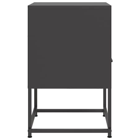 vidaXL Szafki nocne, czarne, 36x39x60,5 cm, stal