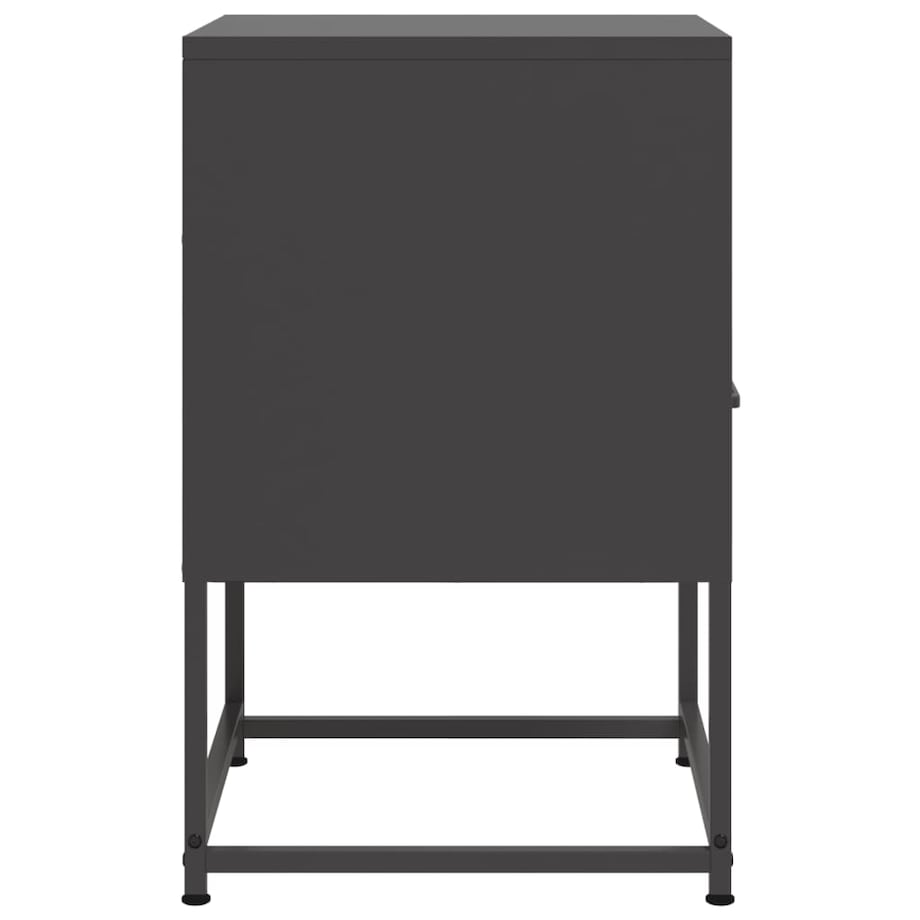 vidaXL Szafki nocne, czarne, 36x39x60,5 cm, stal