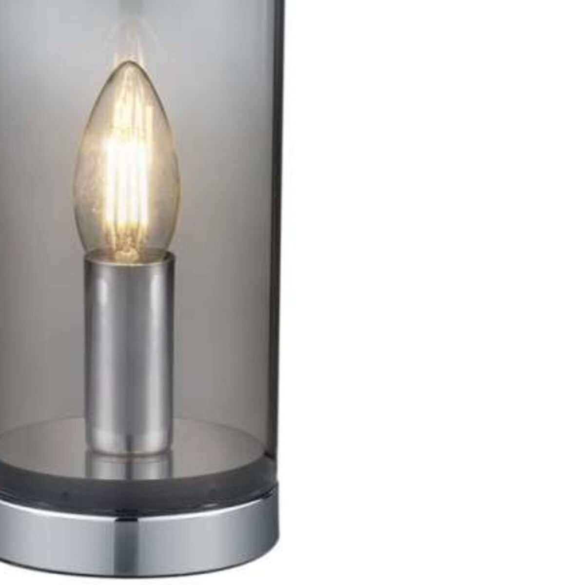 Stojąca LAMPKA biurkowa COSY R50001054 RL Light szklana LAMPA stołowa skandynawska chrom przydymiona