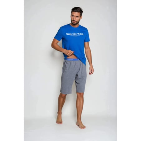 Piżama Zed 38366-55X Niebiesko-Szara Niebiesko-Szary, XXL