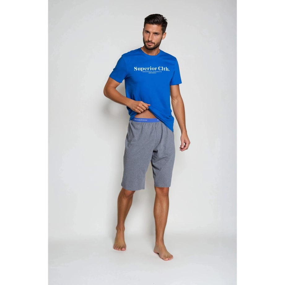 Piżama Zed 38366-55X Niebiesko-Szara Niebiesko-Szary, XXL