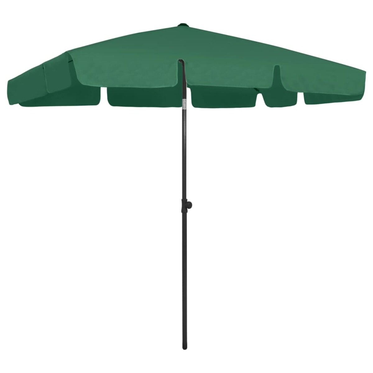 vidaXL Parasol plażowy, zielony, 200x125 cm