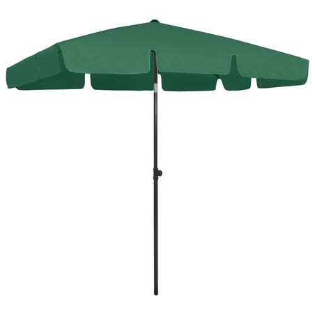 vidaXL Parasol plażowy, zielony, 200x125 cm