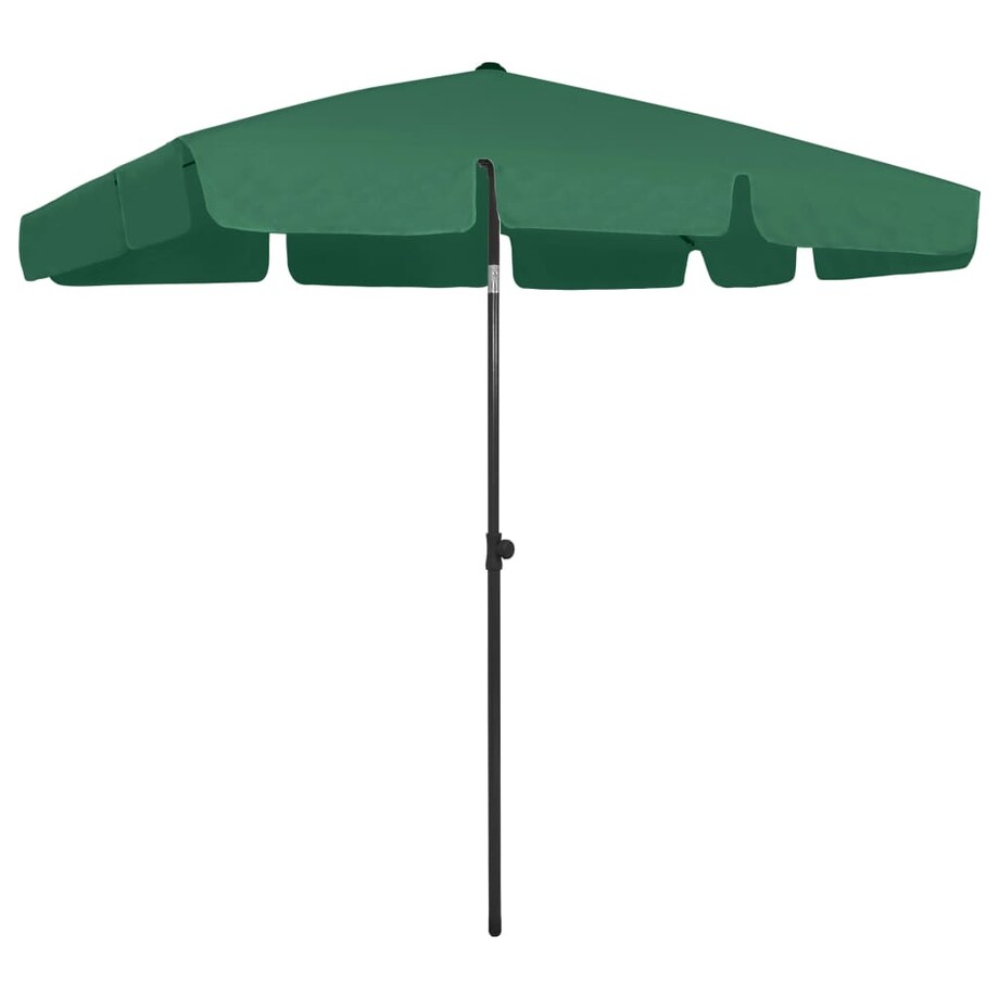 vidaXL Parasol plażowy, zielony, 200x125 cm