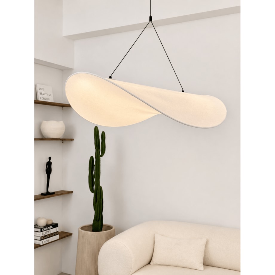 Lampa wisząca Hikari L biała Monnarita