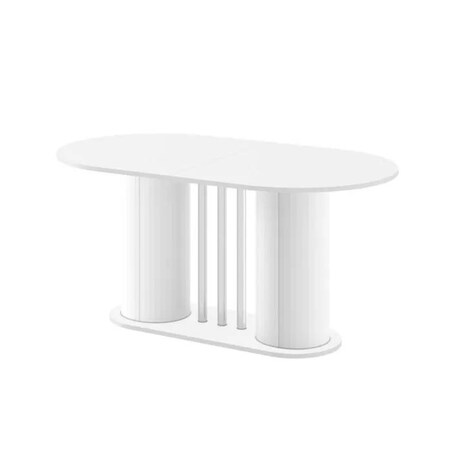 Stół rozkładany CESARO 160(208)x89 biały połysk