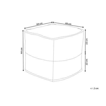 Puf 44 x 44 x 44 cm beżowy KIRAMA