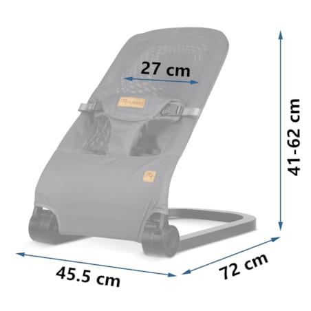 Leżaczek bujany z zabawkami składany bujaczek kołyska Nukido
