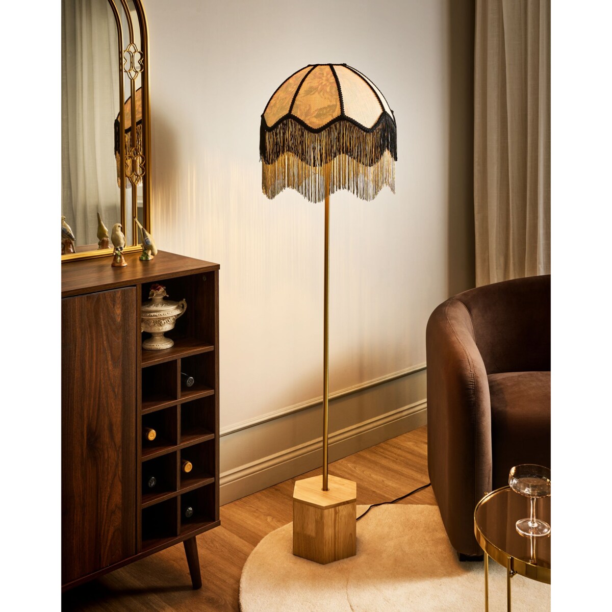 Lampa podłogowa UMGUZA Metal Złoty