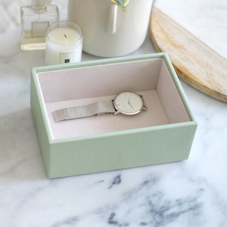 Szkatułka na biżuterię Stackers open mini zieleń szałwiowa