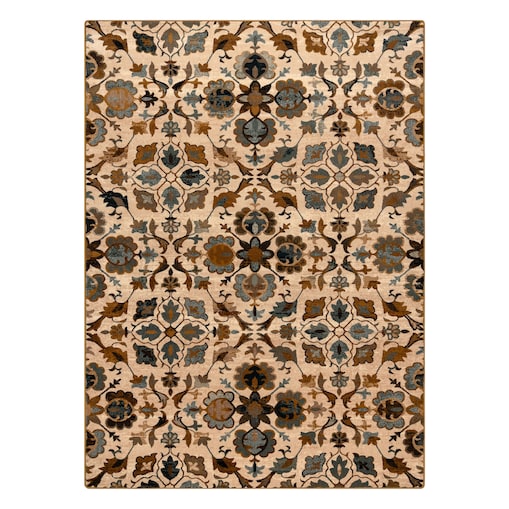 Dywan wełniany OMEGA AMALFI kwiaty kamel 170x235 cm