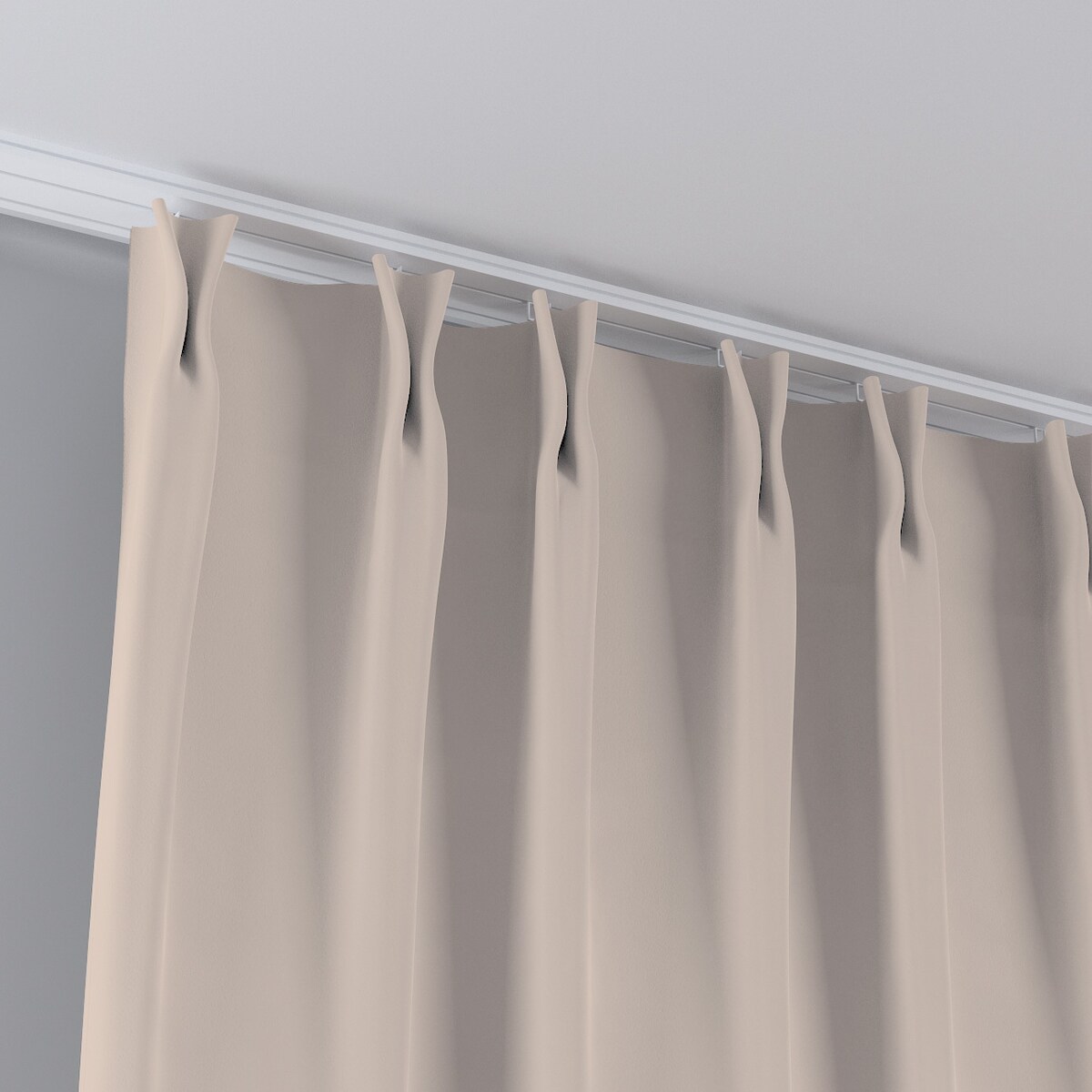 Zasłona na haczykach flex podwójnych 130x260 jasnobeżowy