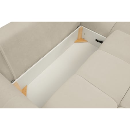 Narożnik z funkcją spania do salonu BOSE, prawostronny, ecru