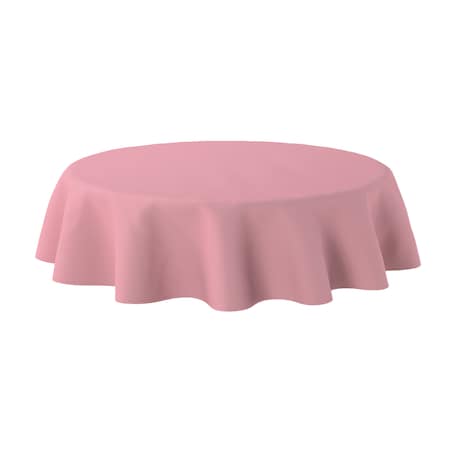 Obrus okrągły 130 x 130 cm brudny róż