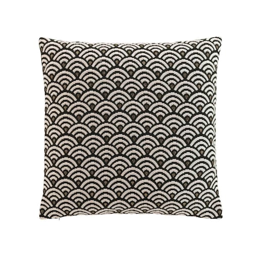 Poduszka dekoracyjna 45x45 cm JACKARD czarna