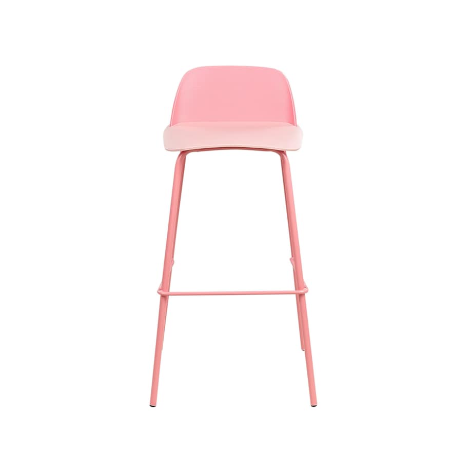 Zestaw 4 krzeseł barowych różowy MORA II