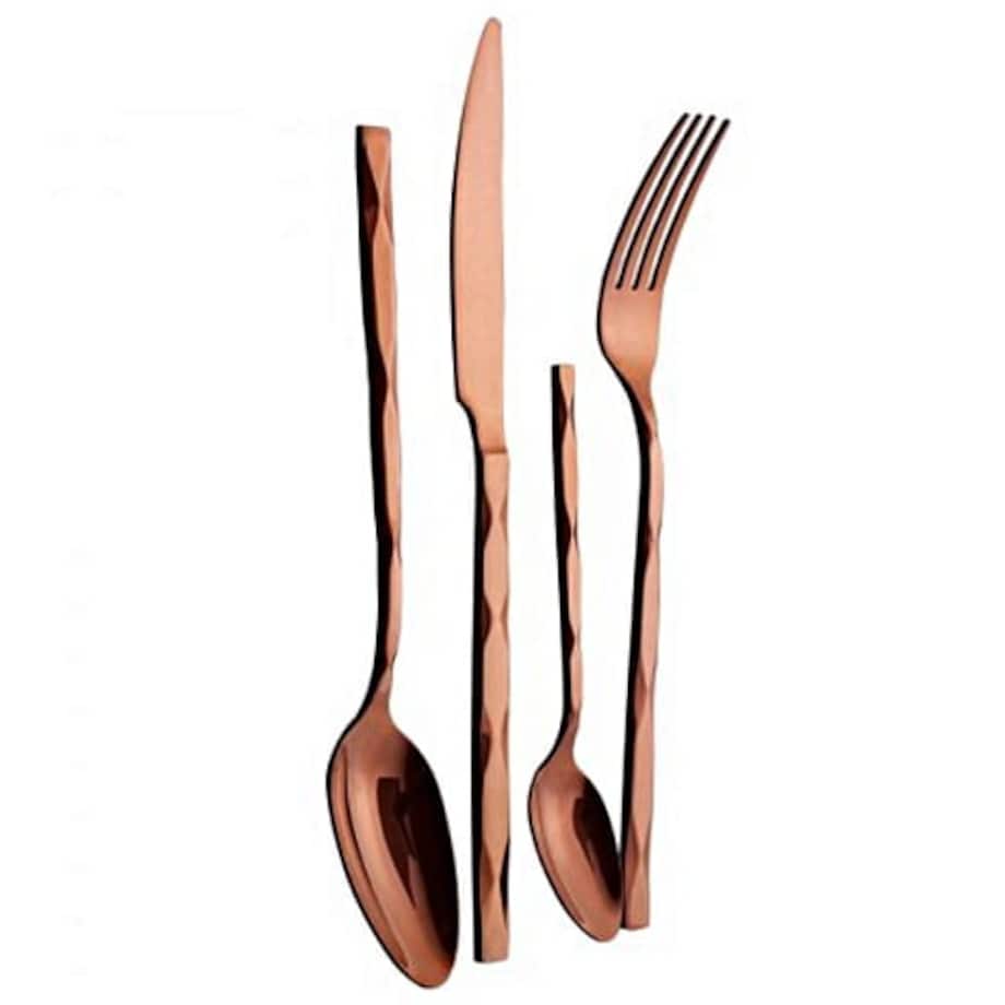 Komplet sztućców 24-elementy różowe złoto Metallic Line Rose Gold BerlingerHaus BH-2621