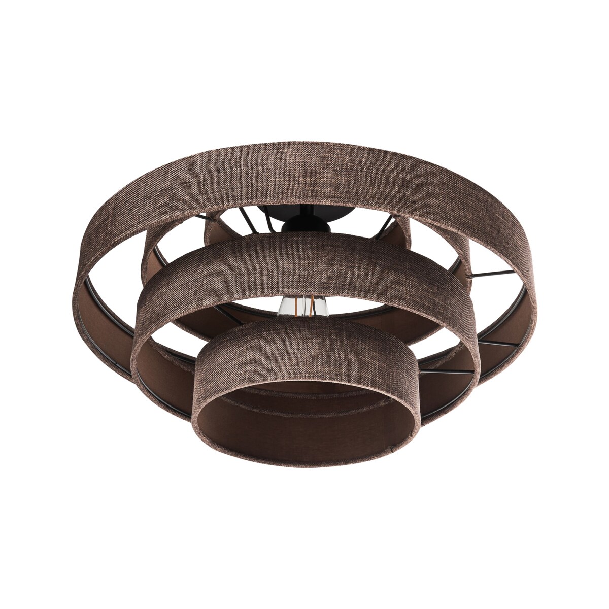 Lampa sufitowa EREBATO Len Brązowy