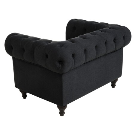 Fotel grafitowy CHESTERFIELD