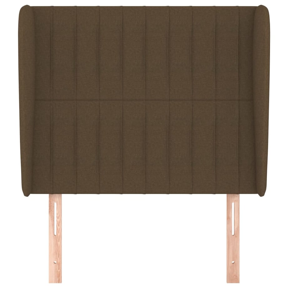 vidaXL Zagłówek uszak, ciemnobrązowy, 103x23x118/128 cm, tkanina