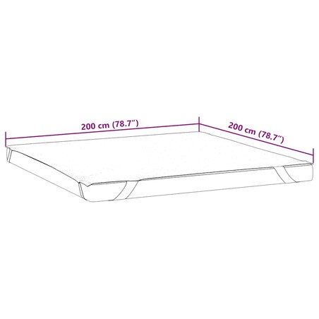 vidaXL Ochraniacz na materac, biały, 200x200 cm, wodoodporny