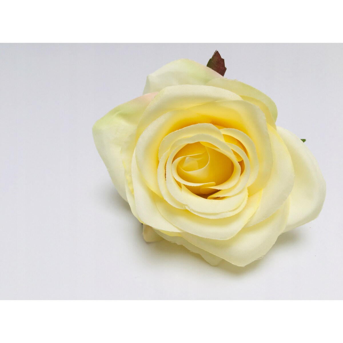 6x RÓŻA SZTUCZNA główka kwiatowa wyrobowa STROIK ŻÓŁTY kompozycja dekoracja