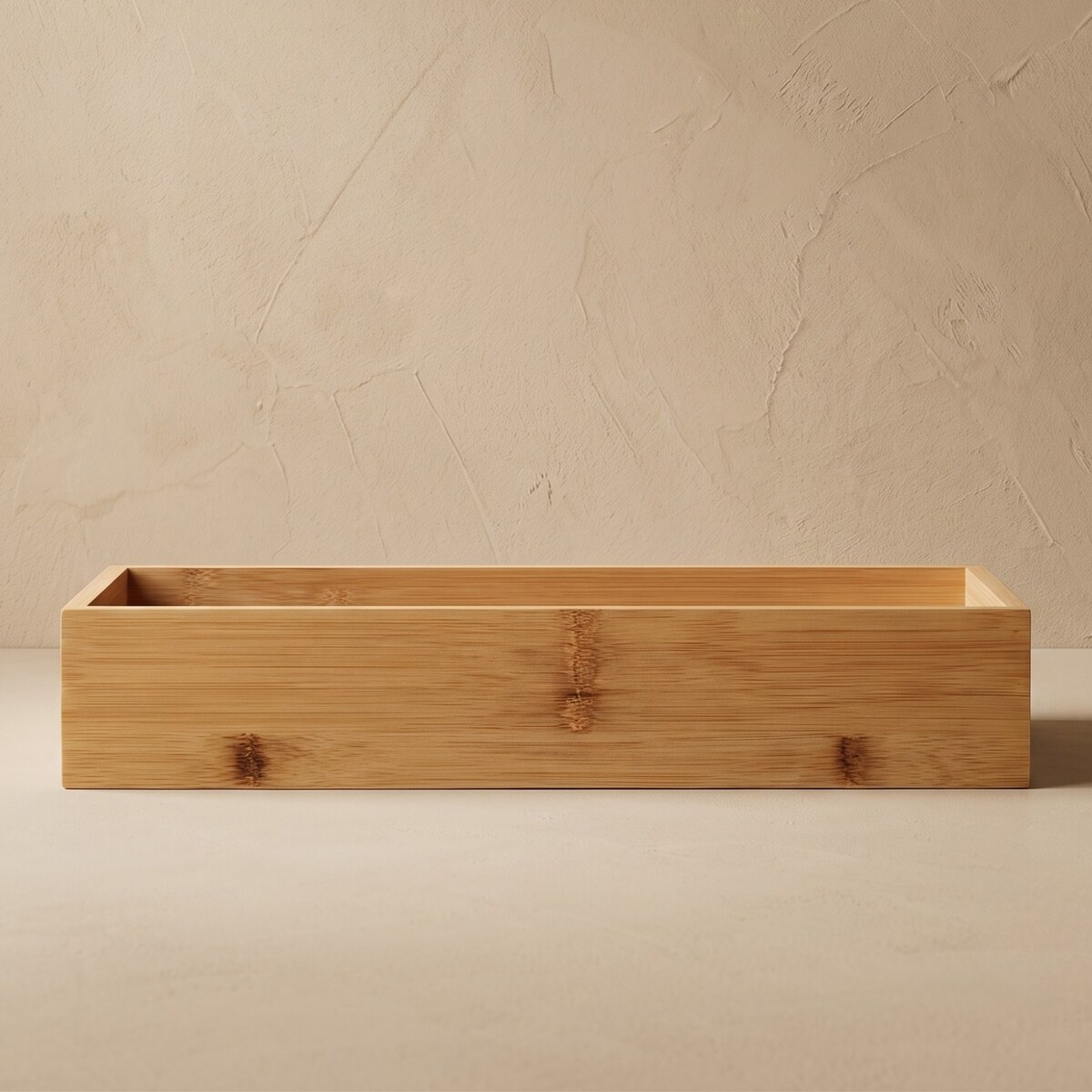 Organizer biurkowy bambusowy, 15 x 38 x 7 cm