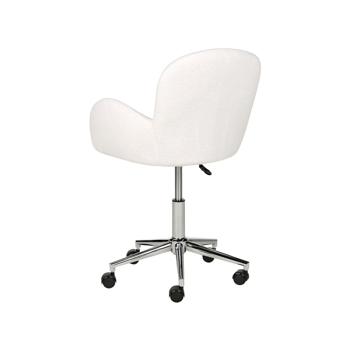 Krzesło biurowe regulowane boucle białe PRIDDY