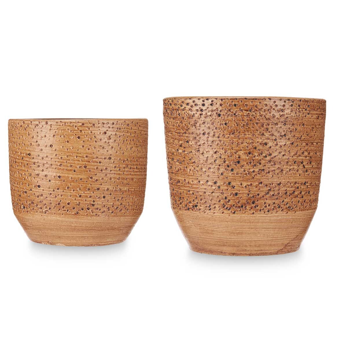 Ceramiczne doniczki DOTS&LINES, 2 sztuki: Ø 20 cm i Ø 25 cm