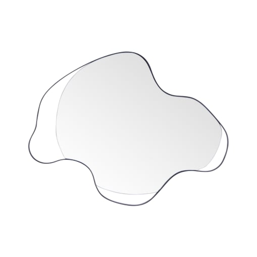 Metalowe lustro ścienne 77 x 59 cm czarne MELUN