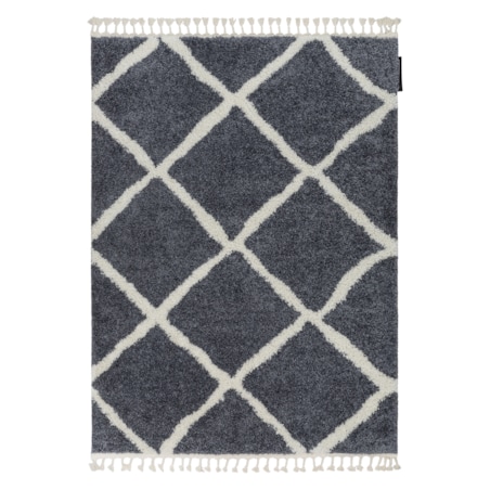Dywan BERBER CROSS B5950 szary / biały 180x270 cm