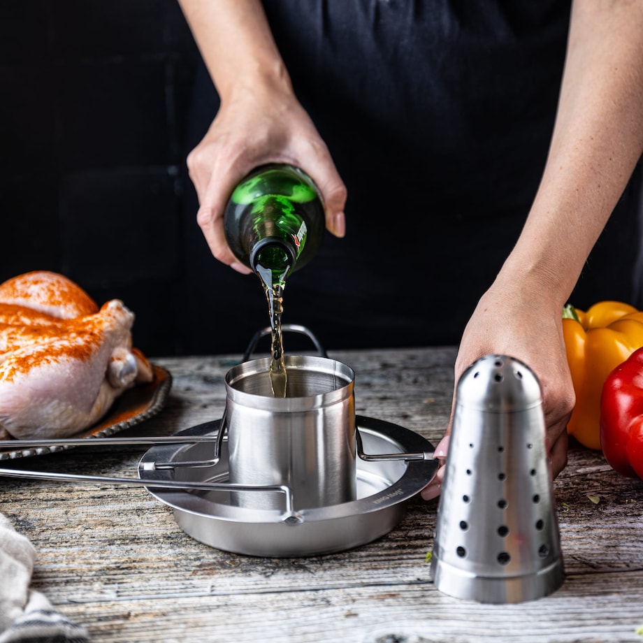 Uchwyt stojak ruszt do pieczenia całego kurczaka KINGHOFF