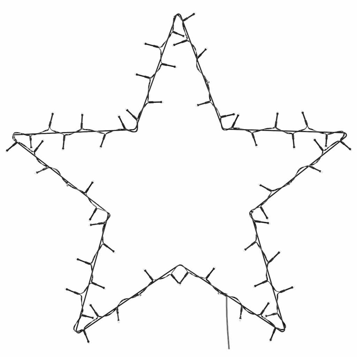 vidaXL Lampki świąteczne gwiazda sylwetka, 80 LED