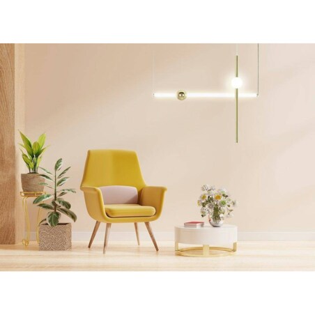 Wisząca lampa Libra In MSE010100220 LED 20W kula złota biała