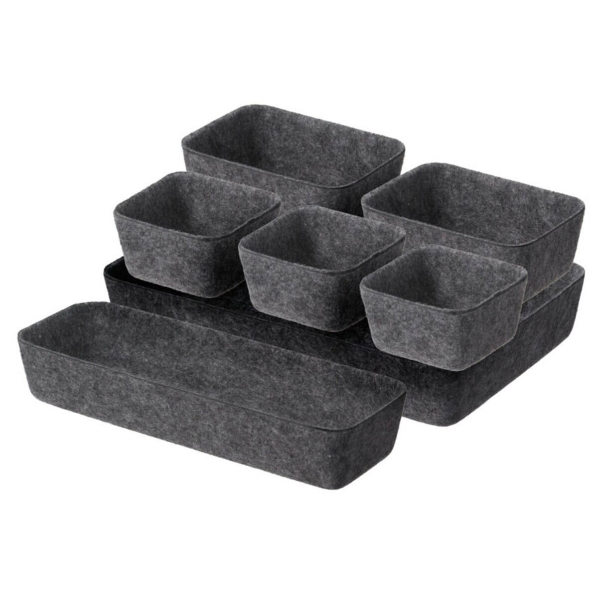 Organizer do szuflady filcowy SMART, 7 pudełek