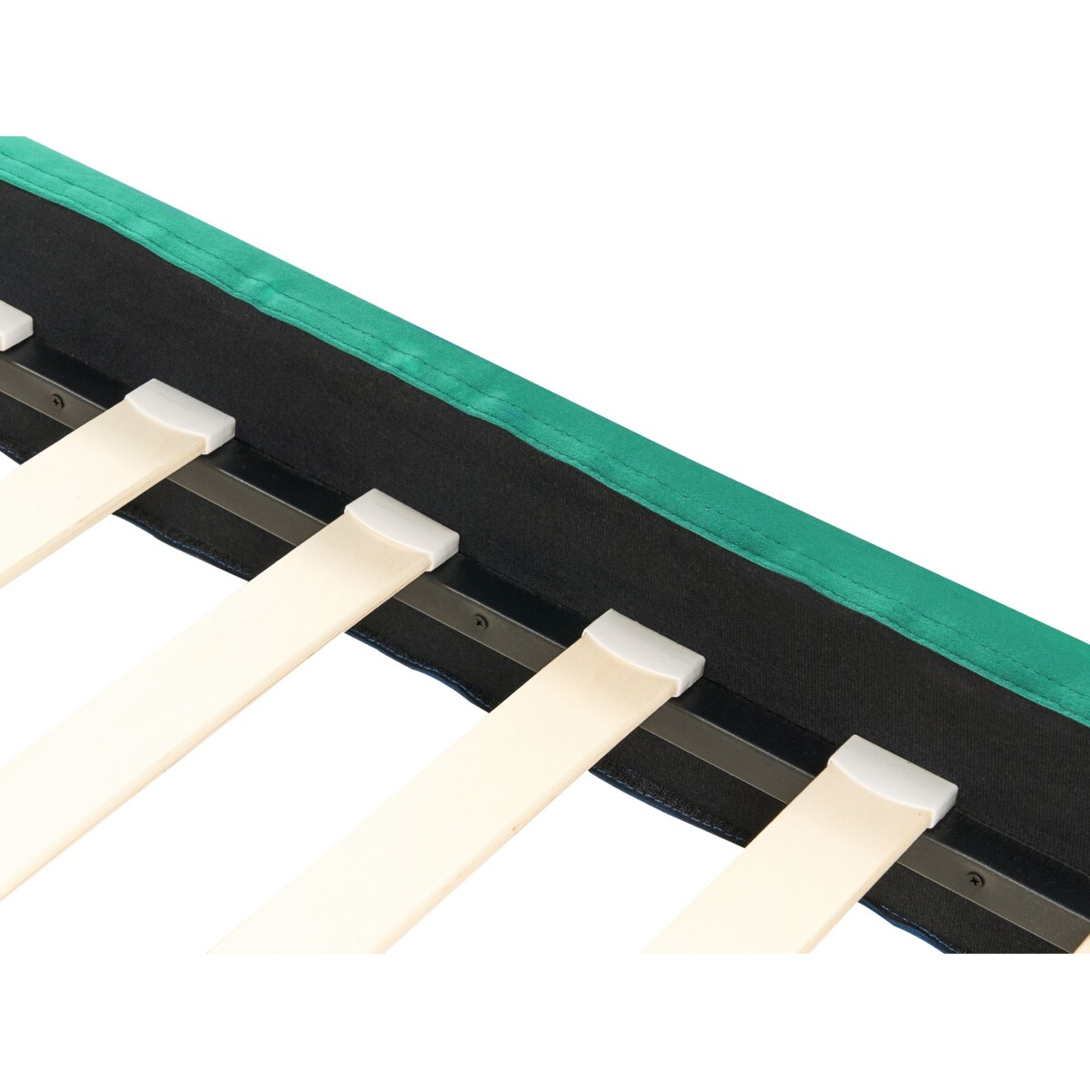 Łóżko tapicerowane 140 x 200 cm ciemnozielone FITOU