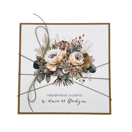 Wyjątkowa kartka urodzinowa z grafiką na 60 urodziny