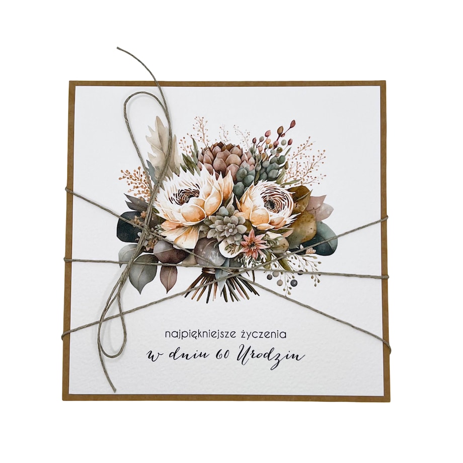 Wyjątkowa kartka urodzinowa z grafiką na 60 urodziny