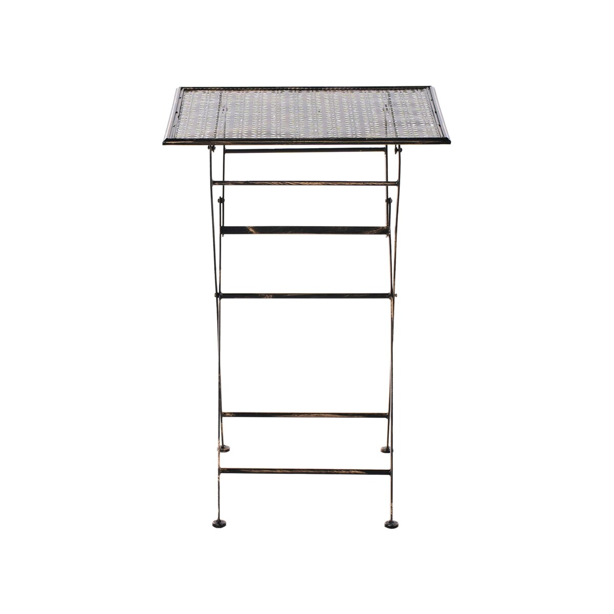 Stolik ogrodowy barowy metalowy 60 x 60 cm czarny BORMIO