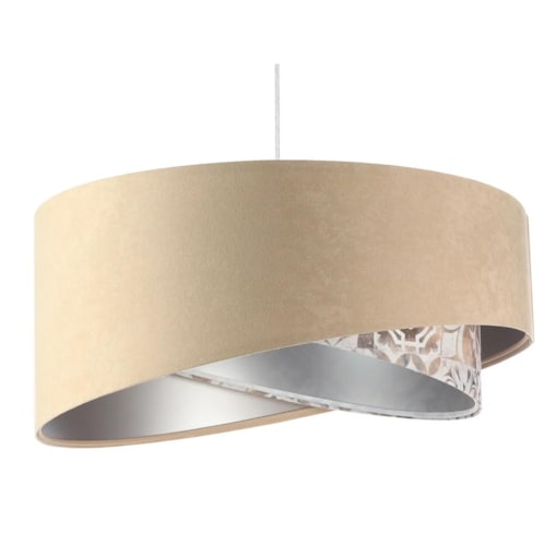Lampa wisząca SANDERLING beżowa/srebrna
