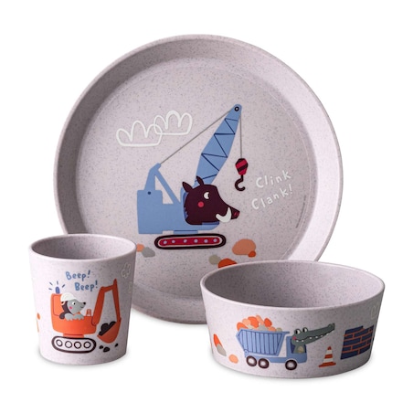 Zestaw naczyń dla dzieci: talerzyk, miseczka, kubeczek DREAMS, KOZIOL