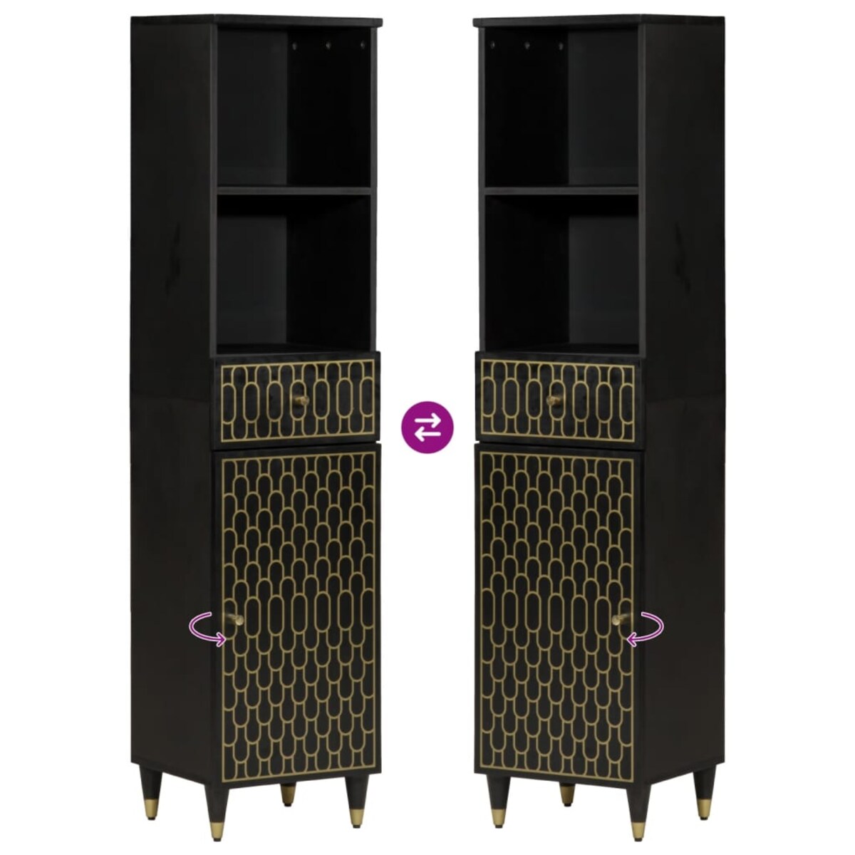 vidaXL 3-cz. zestaw mebli łazienkowych, lite drewno mango